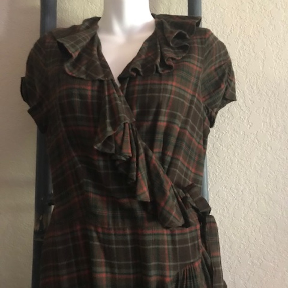 Denim & Supply plaid wrap dress